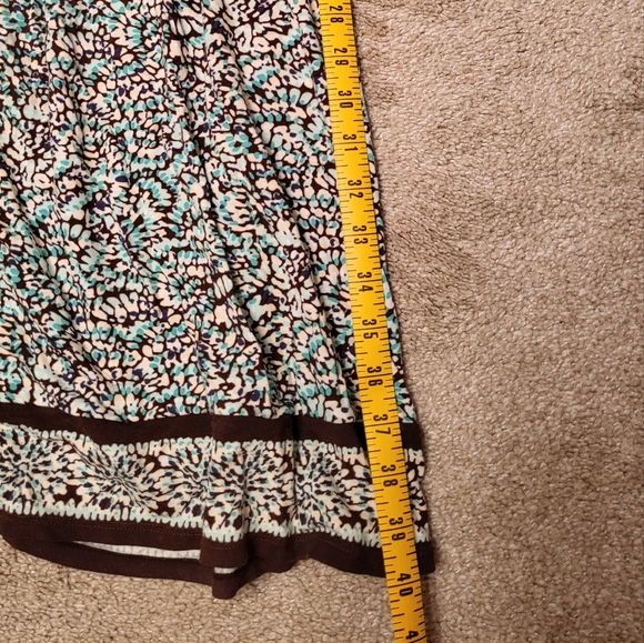 BCBG blue and brown floral pattern dress - Picture 5 of 8